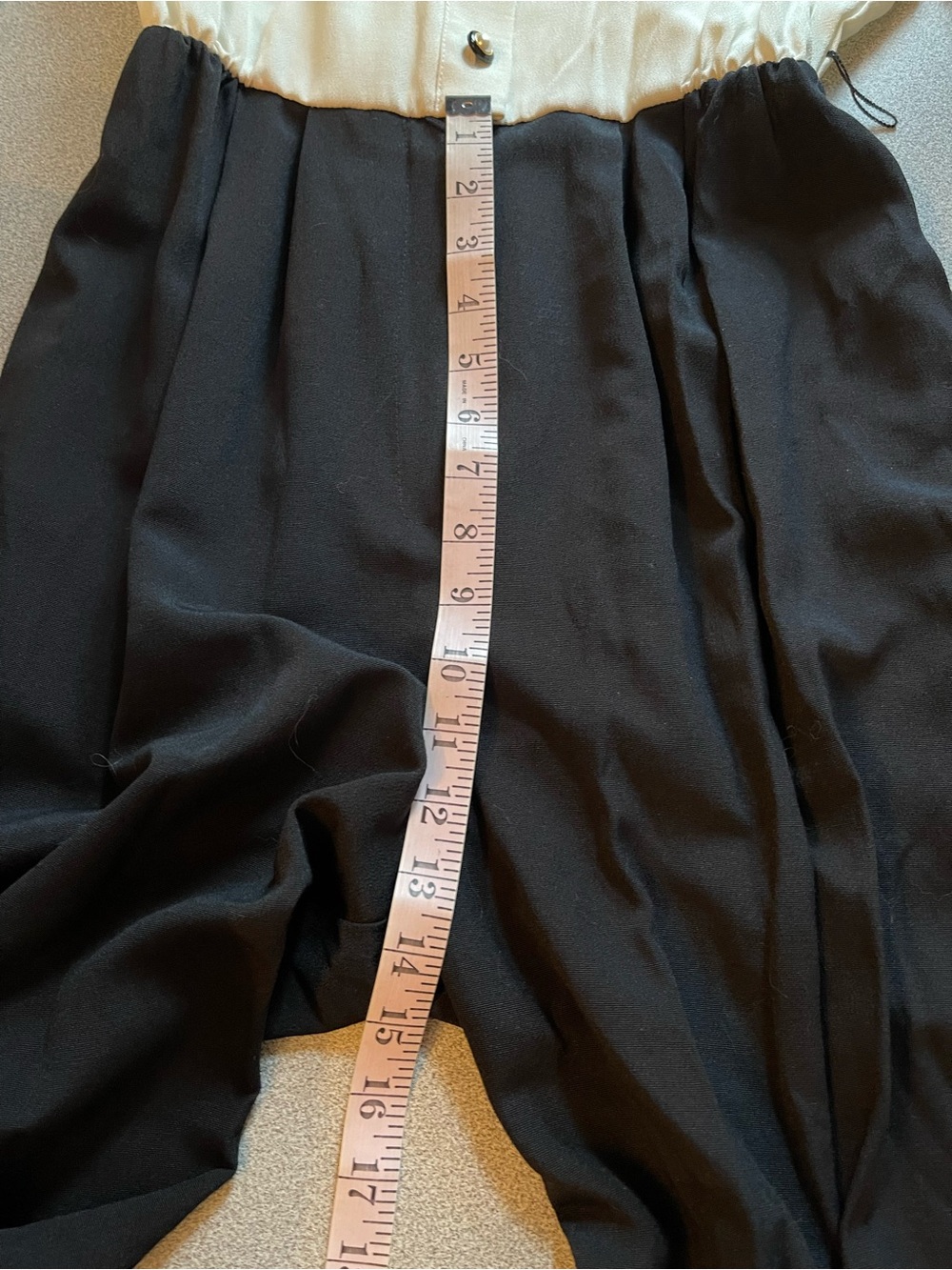 Kim Kelly Petite Black & Cream Embroidered Jumpsuit Size 6P - Picture 15 of 15